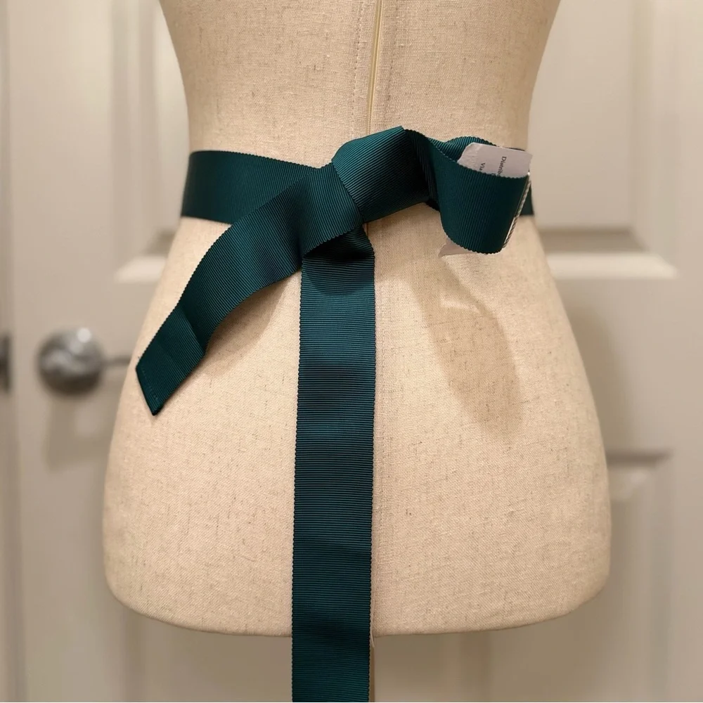 Pennyblack by Max Mara Green Belt with Rhinestones Size: Small Spring/ Summer